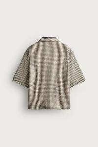 RELAXED FIT PLAID SHIRT