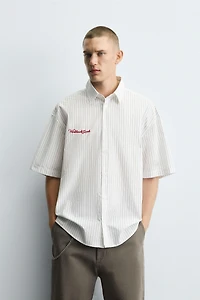 EMBROIDERED STRIPED SHIRT
