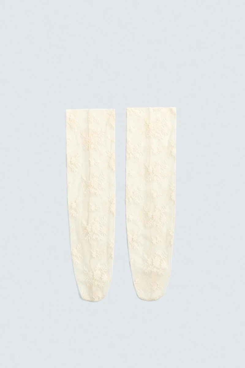 FLORAL LACE SOCKS HARRY LAMBERT FOR ZARA X DISNEY