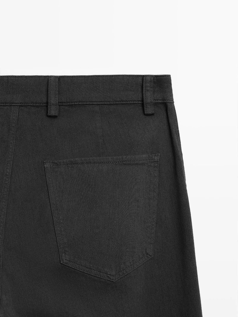 Slim fit denim trousers