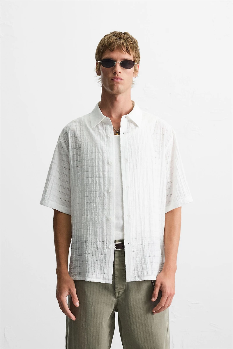 CHEMISE STRUCTURÉE À CARREAUX