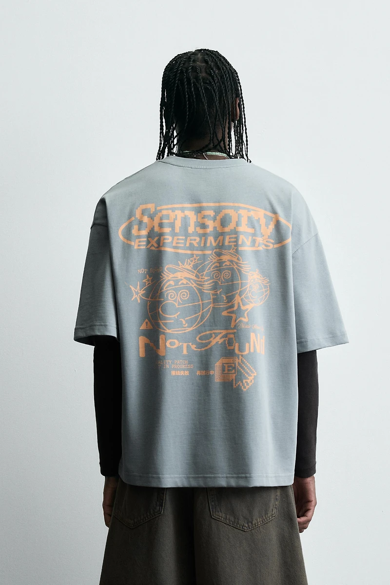 T-SHIRT IMPRIMÉ DÉLAVÉ