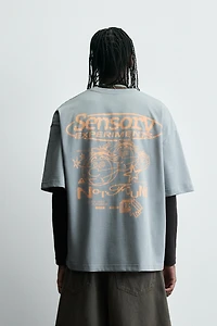 T-SHIRT IMPRIMÉ DÉLAVÉ