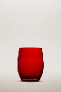 CHRISTMAS CRYSTALLINE TUMBLER WITH A RAISED DESIGN