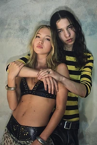 LEATHER STUDDED BRA KATE MOSS X ZARA