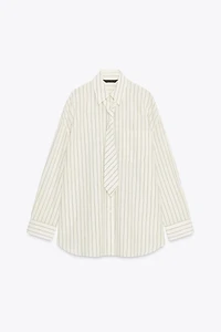 OVERSIZED SHIRT WITH TIE