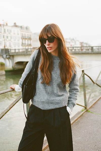 WOOL AND ALPACA BLEND JUMPER