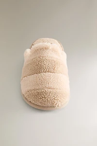 CHILDREN'S FAUX SHEARLING MULE SLIPPERS