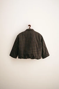 ZARA TIMELESS - PLAID QUILTED COAT