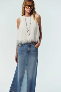 JUPE MIDI EN JEAN COMBINÉ Z1975