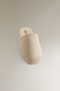 LINEN FLATFORM SLIPPERS