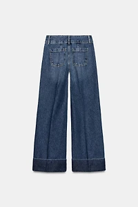 Z1975 LOW RISE STRAIGHT LEG CUFFED HEM JEANS