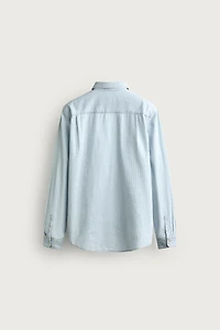 LIGHTWEIGHT STRIPED DENIM SHIRT