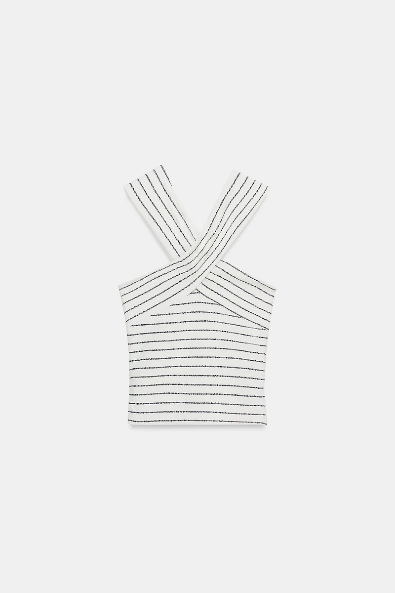 BOUCLÉ WRAP TOP