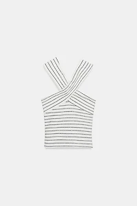 BOUCLÉ WRAP TOP