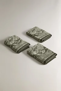SET OF JACQUARD VELOUR FACE TOWELS (SET 3)