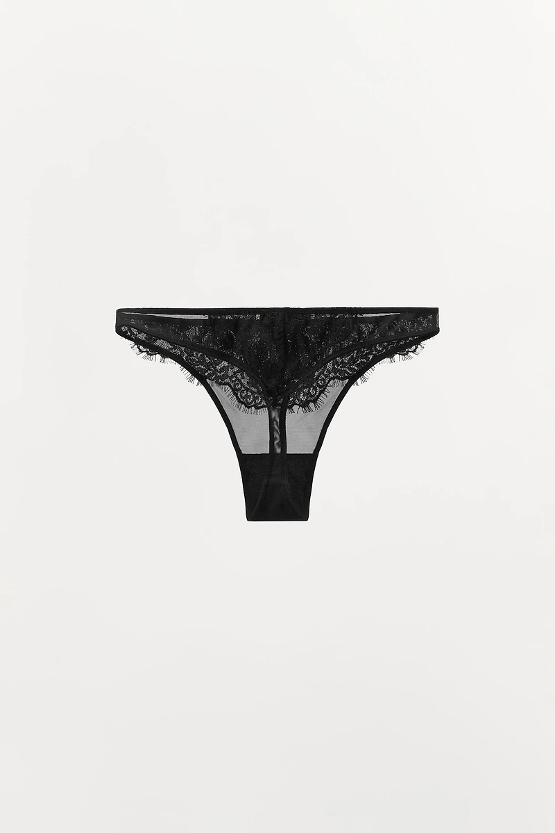 MESH LACE THONG