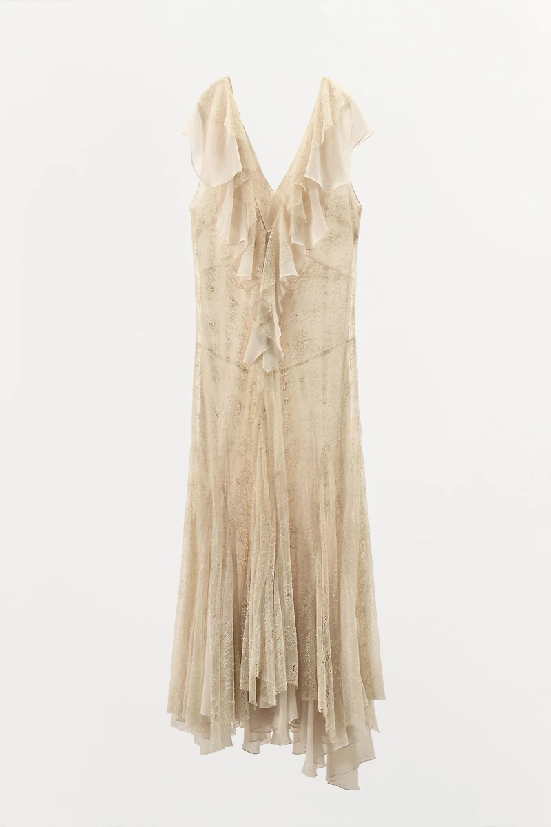 LACE RUFFLED DRESS ZW COLLECTION