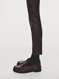 Nappa leather leggings