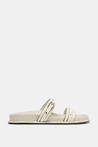 FLAT BUCKLED SANDALS
