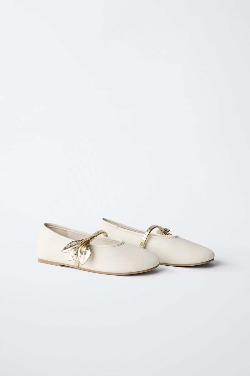 FLORAL DETAIL BALLET FLATS