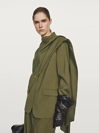 Wool blazer with scarf - STUDIO