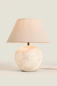 AGED CERAMIC TABLE LAMP