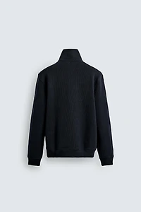 RIBBED ZIP JACKET