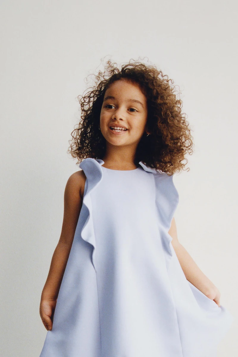 RUFFLED AND BOW DRESS