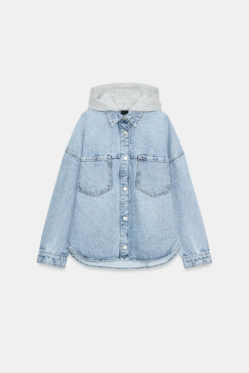 Z1975 OVERSIZED DENIM HOODIE JACKET