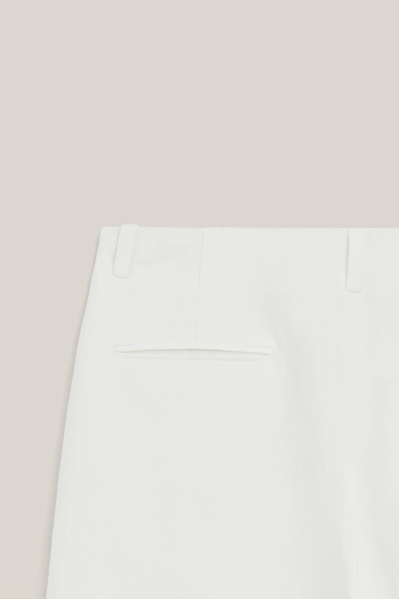 Flowing linen blend trousers with darts - LIMITED EDITION