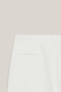 Flowing linen blend trousers with darts - LIMITED EDITION