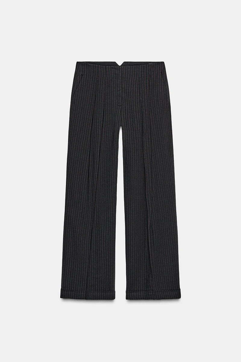 ZW COLLECTION PINSTRIPED PLEATED PANTS