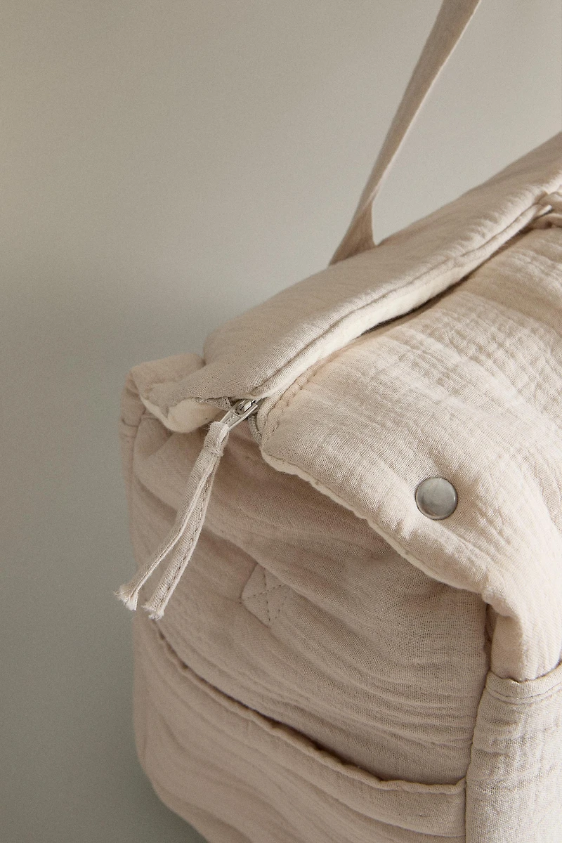 COTTON DIAPER BAG WITH A MOON