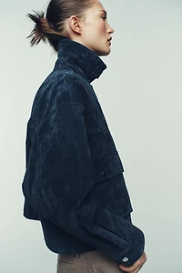 100% LEATHER BOMBER JACKET