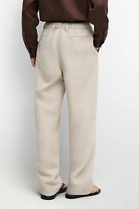 100% linen total look pants