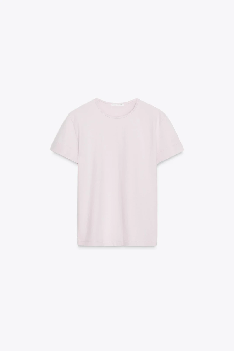 SHORT SLEEVE TEXTURED COTTON T-SHIRT