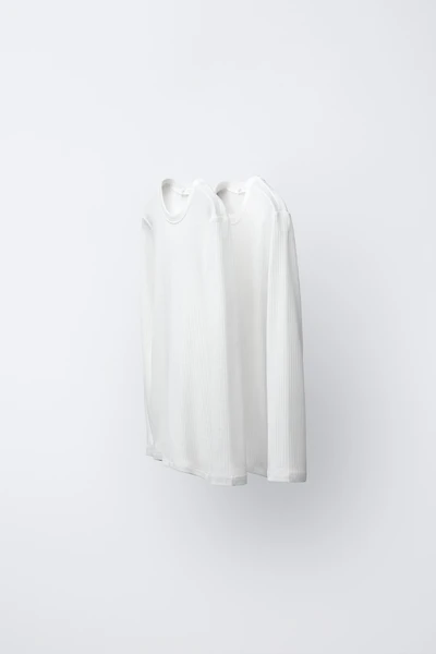 6-14 ANS/ LOT DE DEUX T-SHIRTS CÔTELÉS