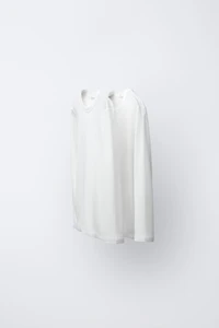 6-14 ANS/ LOT DE DEUX T-SHIRTS CÔTELÉS