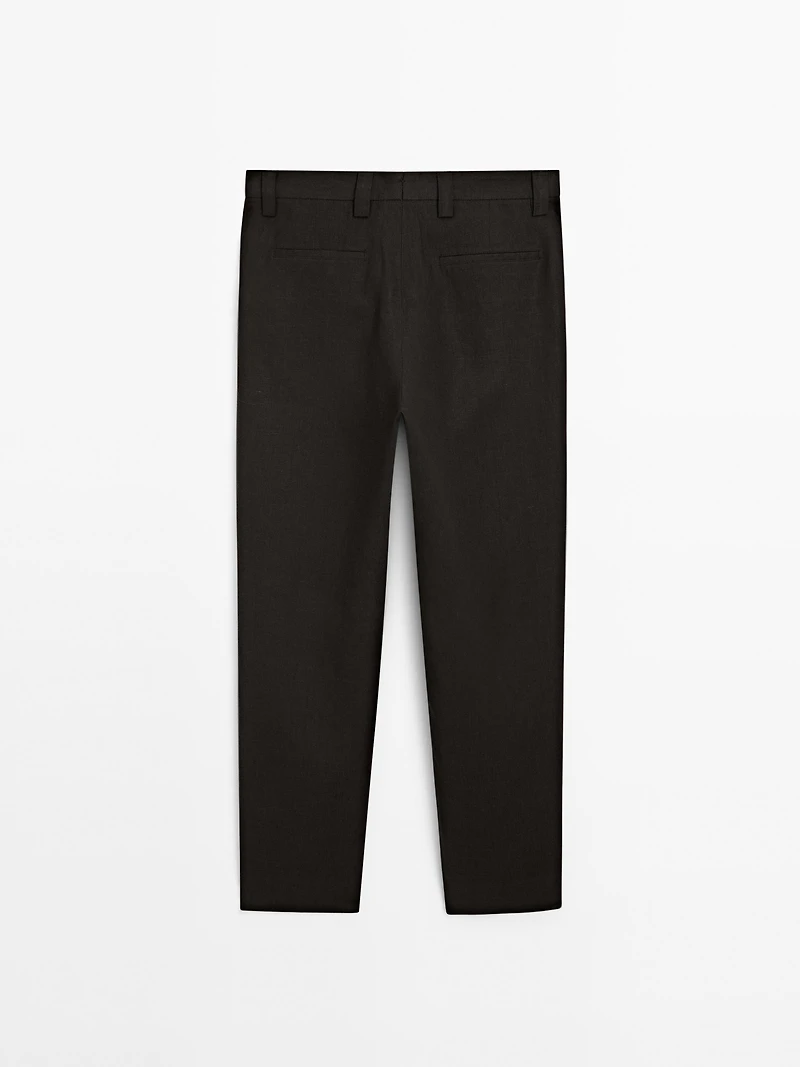 Pantalon à pince en serge 100 % lin - Limited Edition