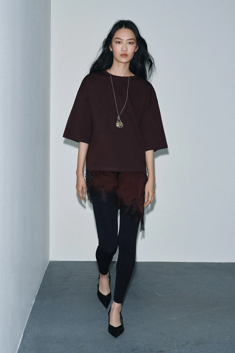 T-SHIRT BIMATIÈRE DENTELLE