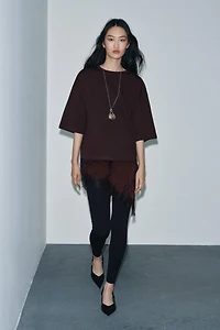 T-SHIRT BIMATIÈRE DENTELLE