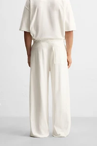 TEXTURED RELAXED FIT PANTS