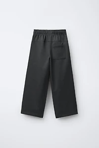 STRAIGHT PLUSH PANTS WITH LABEL