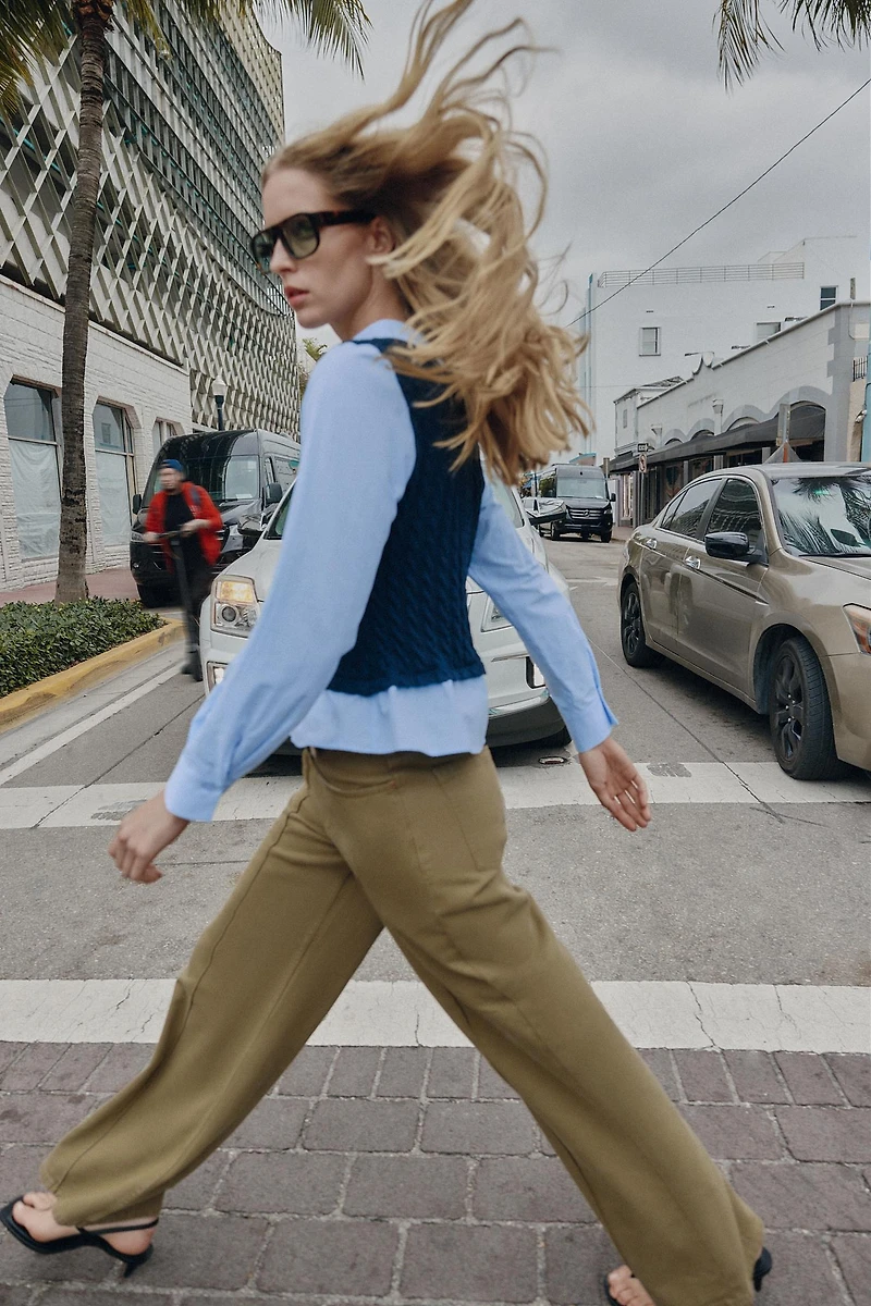 COMBINED POPLIN SHIRT