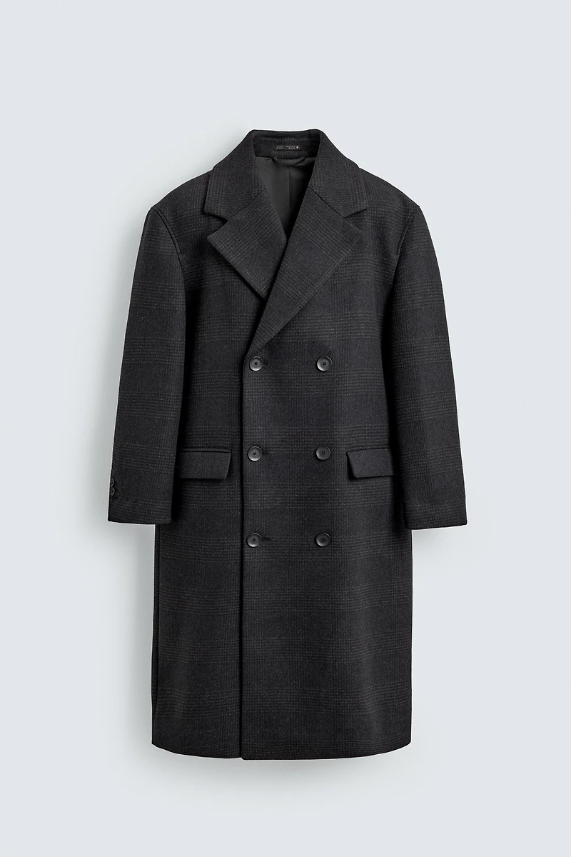 MANTEAU CROISÉ À CARREAUX