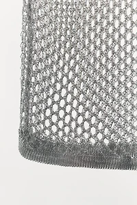 RED METALLIC THREAD TOP