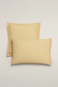 OPENWORK EMBROIDERED PILLOWCASE