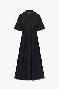 ZW COLLECTION EMBROIDERED SHIRT DRESS