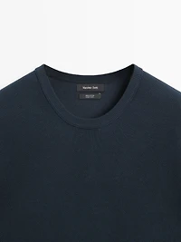 T-shirt en maille texturée à manches courtes